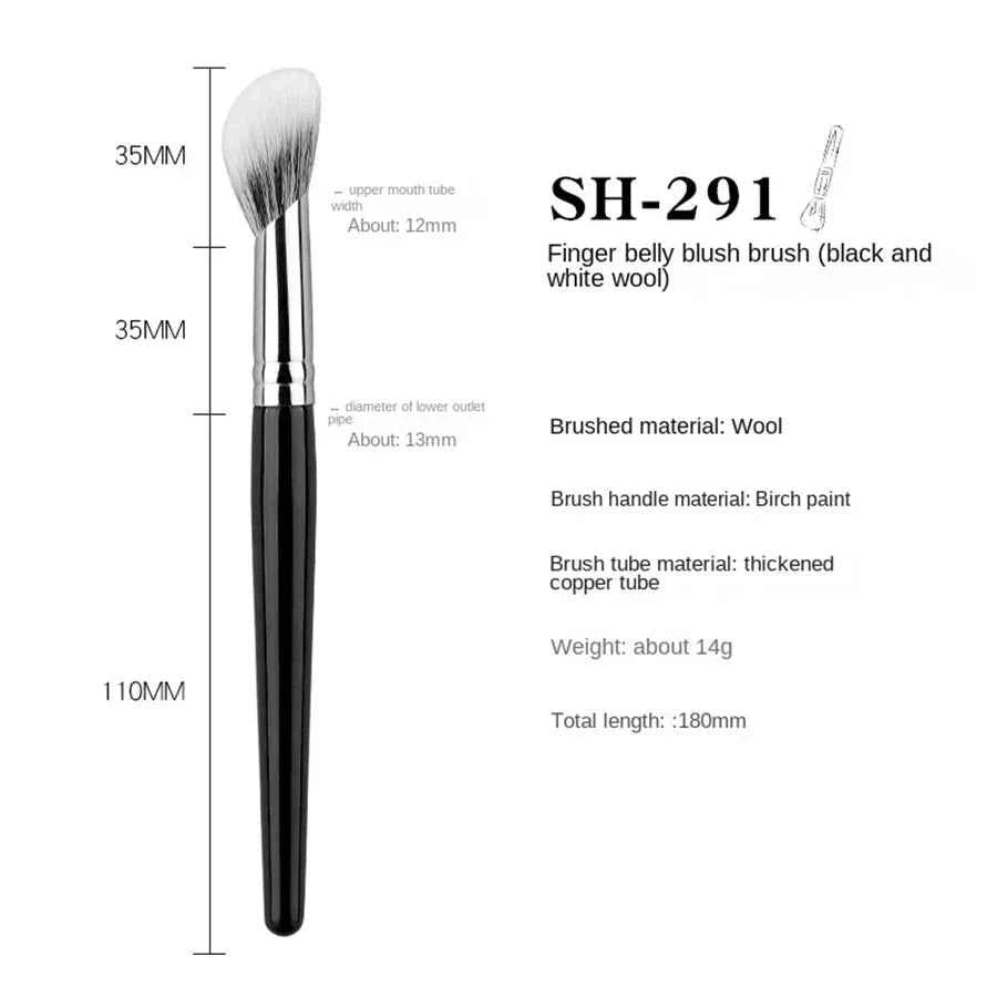 Goat Hair Blusher Brush Mimics Fingertip Aplication Stippling Powder Blusher Makeup Brushes Goat Hair Blush Make Up Tools