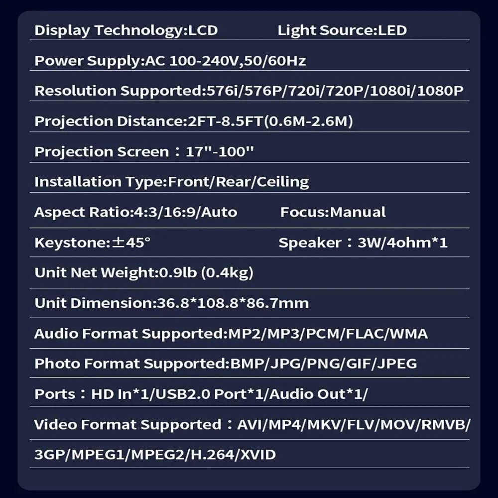 2025 New 1080P Mini Beamer Portable LED projector with Wi-Fi USB HDMI for Mobile Phone Laptop Home Theater Black The jack market .AU The jack market .AU Accessories Electronics $ 110 14:29;200007763:201336101;200009209:201447604