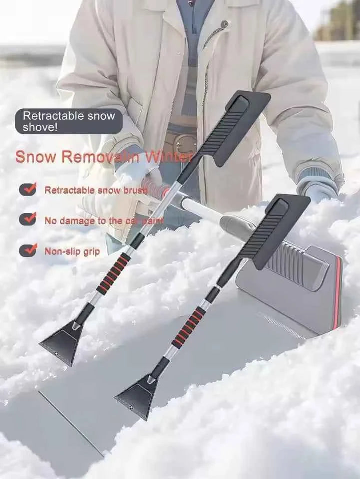 Detachable Car Snow Shovel - Multi-Functional Telescopic Ice Scraper for Winter Snow Removal & Vehicle Cleaning