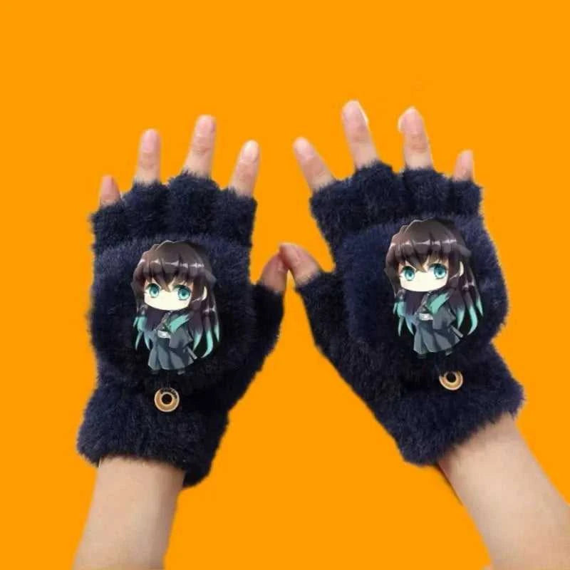 New Demon Slayer Tanjiro Kamado Nezuko Agatsuma Zen'itsu creative high-value DIY cartoon printed student warm flip mittens gift The jack market .AU The jack market .AU Little Wonders $ 61 14:193#gloves-01;977:1462#Flip-top gloves