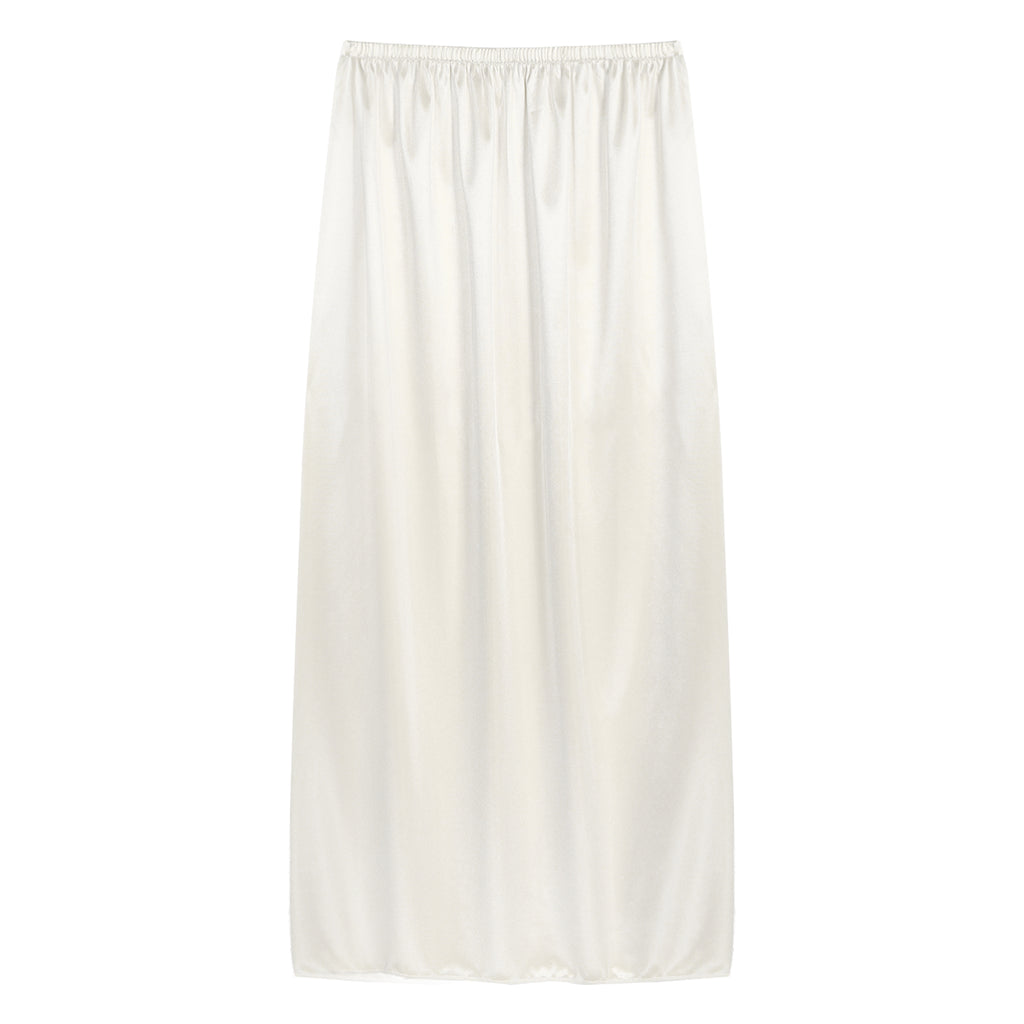 Womens Petticoat Skirt Solid Half Slip Underskirt Summer Elastic Waist Inner Lining Midi Skirt Long Underskirt for Party Dress
