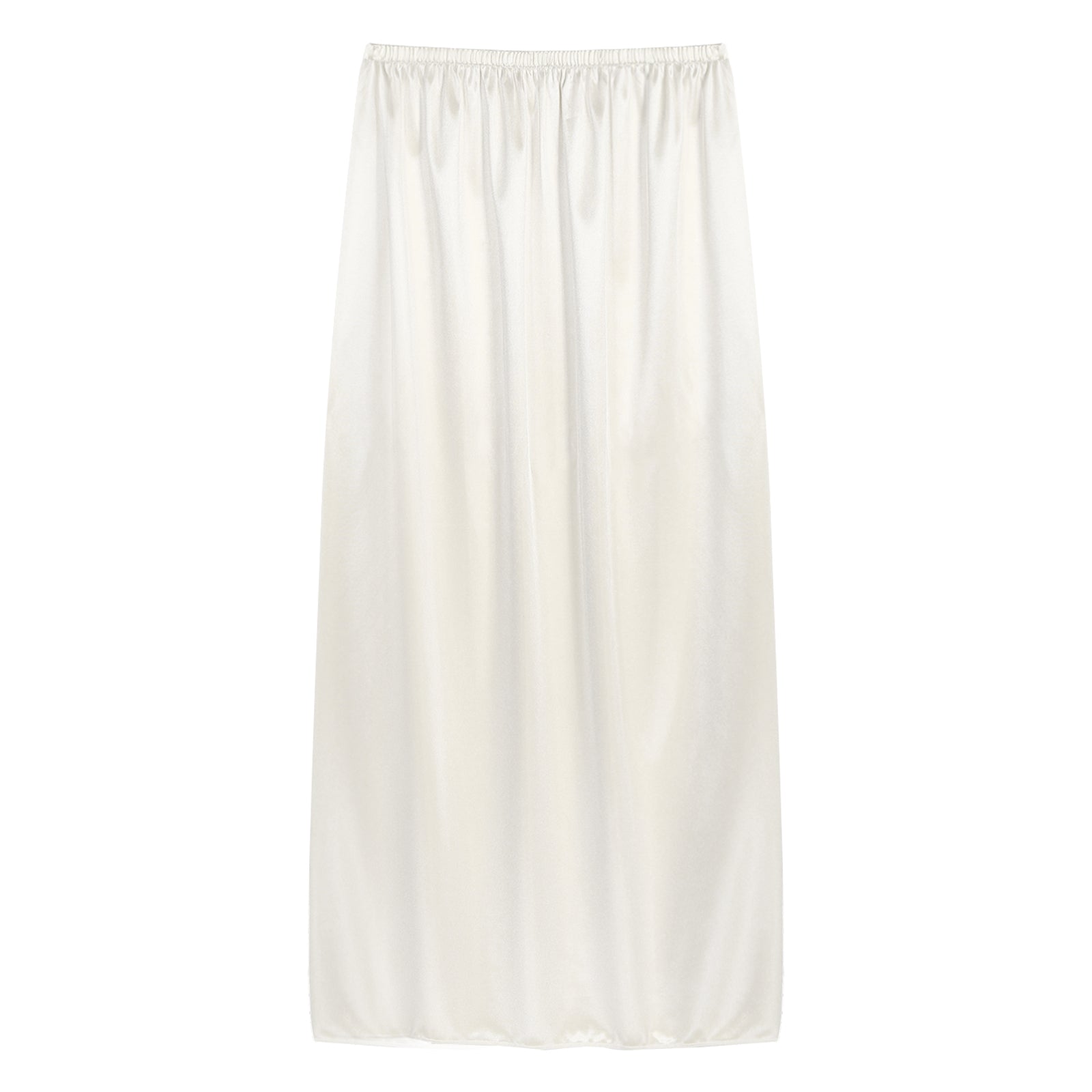 Womens Petticoat Skirt Solid Half Slip Underskirt Summer Elastic Waist Inner Lining Midi Skirt Long Underskirt for Party Dress