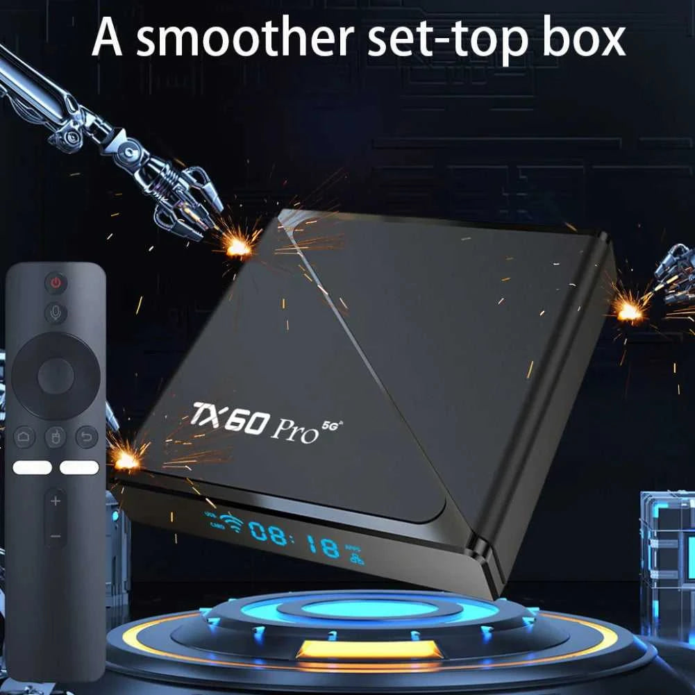 2025 Smart TV Box TX60 PRO Android 10 TV Box 14K 2.4G 5G Dual WiFi 6 Set-top Box Video Media Player 16G 256G Home Set Top Box The jack market .AU The jack market .AU Accessories Electronics $ 88 14:350853#AU