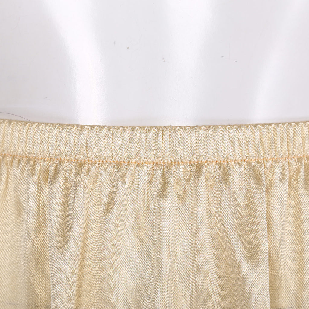 Womens Petticoat Skirt Solid Half Slip Underskirt Summer Elastic Waist Inner Lining Midi Skirt Long Underskirt for Party Dress