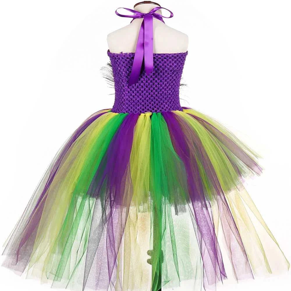 Girls Peacock Costume Kids High Low Flower Feathers Tulle Princess Tutu Dress Girls Halloween Mardi Gras Pageant Party Dresses The jack market .AU The jack market .AU Mum & Kids: Essential Products for Every Family $ 44 14:200003699#Dress and headband;200000463:200661896