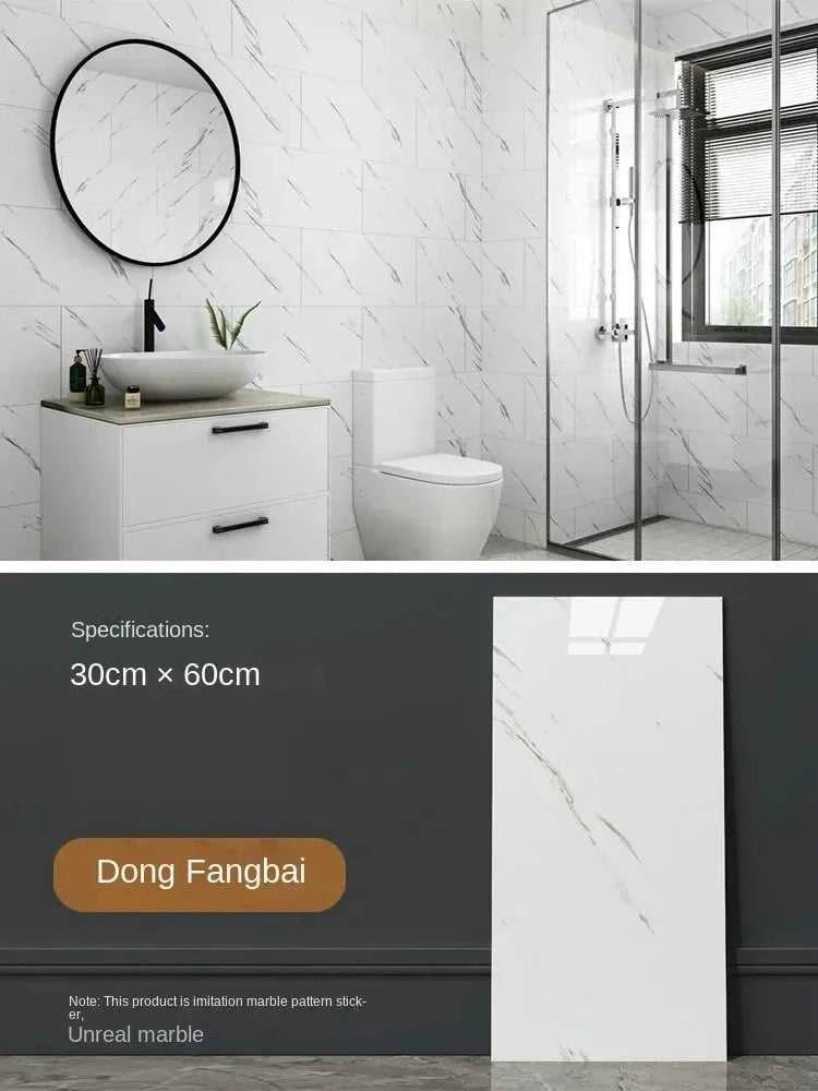 Imitation ceramic tile wall sticker wallpaper self-adhesive bathroom marble sticker self-adhesive background wall wallpaper The jack market .AU The jack market .AU Home $ 113 14:365458#White brick pattern;5:871#30X60CM 20PCS