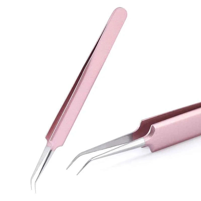 New 1Pc Eyelash Tweezers Anti-static Non-magnetic Professional Pincet 3D Eyelash Extension Tweezer 100% Closure Makeup Tool