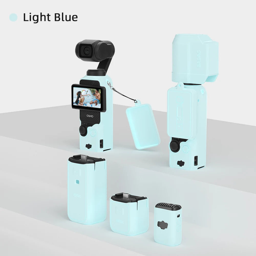 Silicone Cover Protective Case Camera Lens Protector Scratch-Resistant Lens Cover For DJI OSMO Pocket 3 Camera Shell Accessories