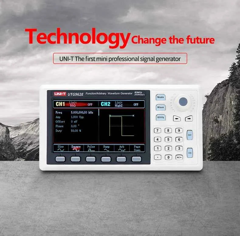 UNI-T Portable Dual Channel Signal Generator - 30MHz/60MHz Arbitrary Waveform Creator