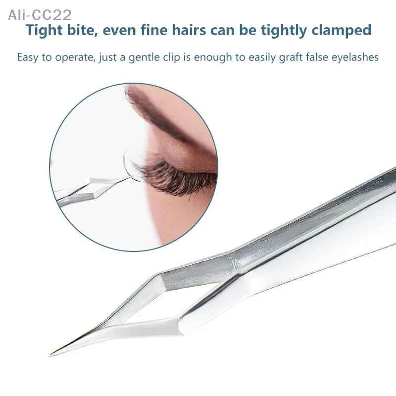 LuxeLash Anti-Slip Precision Tweezers | Curved & Straight Tips for Flawless Lash Extensions & Nail Art