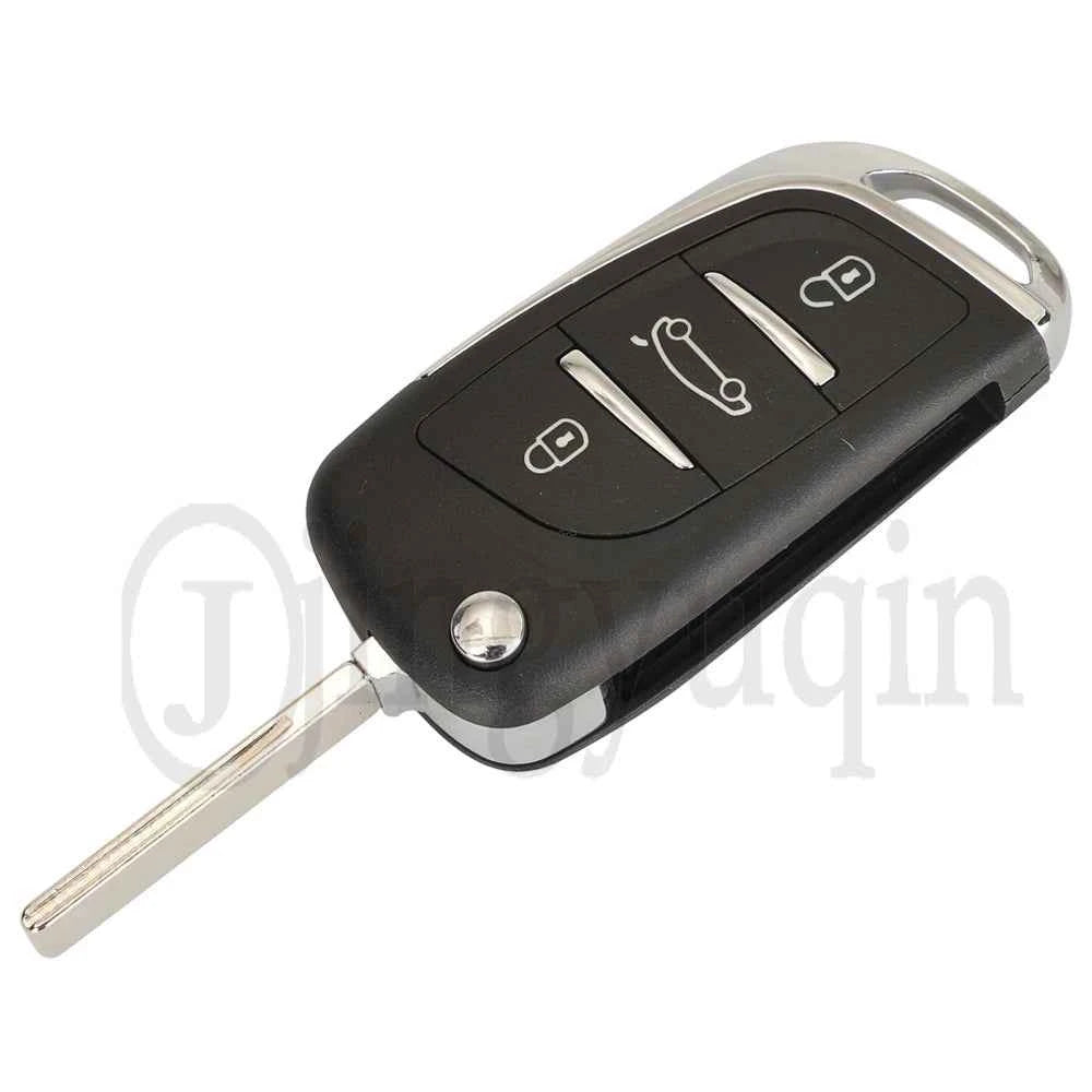 jingyuqin 3 Buttons For Citroen Ds4 2012 C3 2017 C4 201- Fit Peugeot 508 Filp Remote Car Key 433MHz ID46 Chip Fob HU83 VA2 Blade