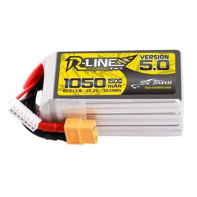 Tattu R Line 5.0 850/1200/1400mAh 150C LiPo Battery For RC Drones And Airplane Models