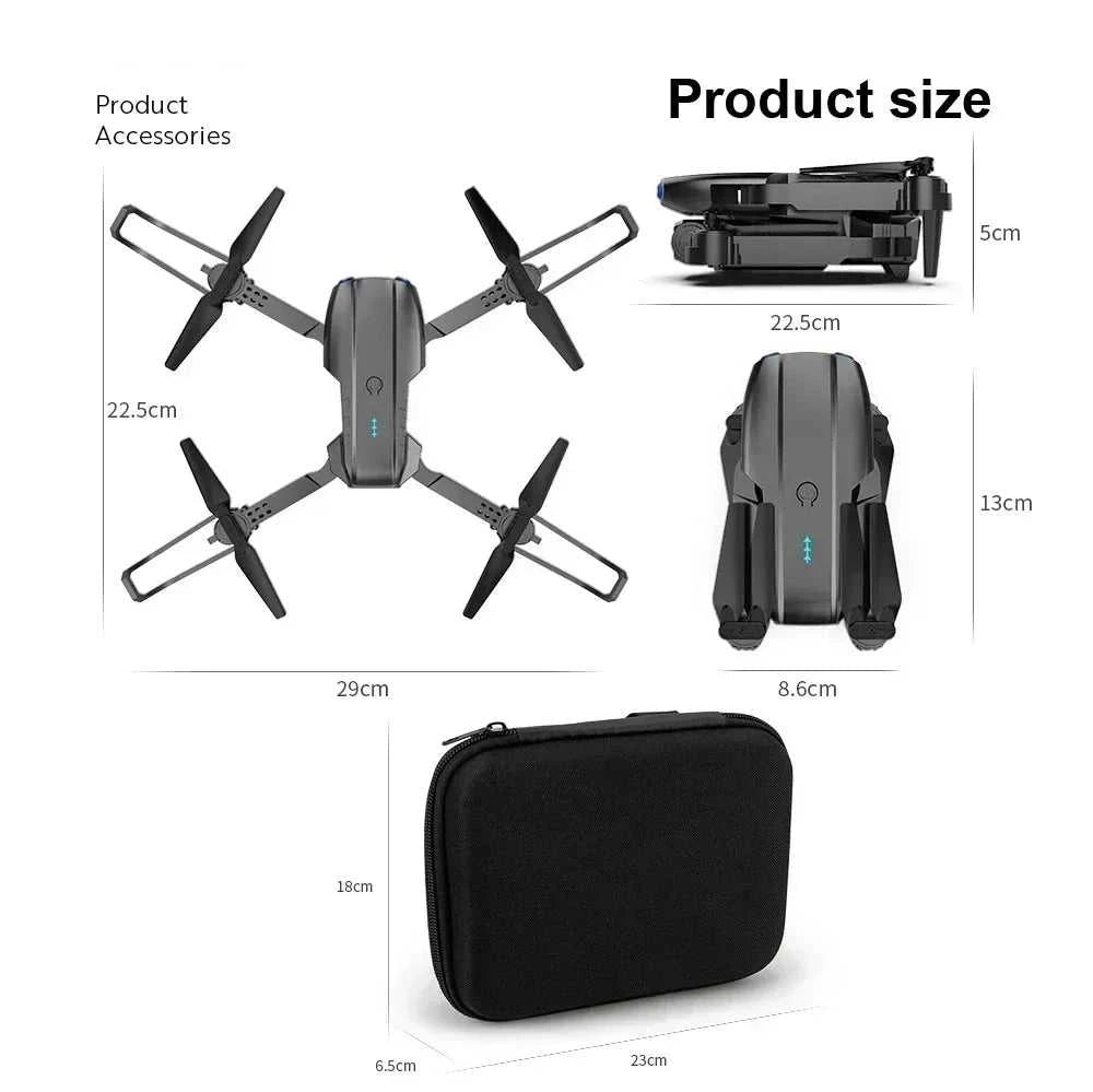 New E99Pro RC Drone 4K Professinal With Wide Angle Dual HD Camera Foldable RC Helicopter 5G WIFI FPV Height Hold Apron Sell The jack market .AU The jack market .AU Drones $ 75 14:193#E99-Dual-4K-Bag-Box