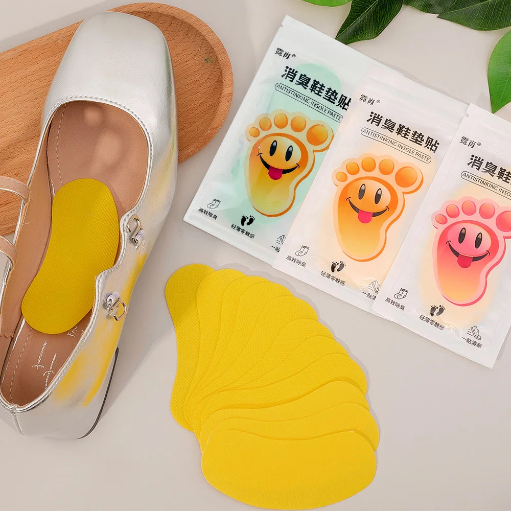 12/120Pcs Shoes Deodorant Sticker Deodorant Foot Odor Sneaker Smell Fresh Fruity Aroma Insole Sterilization Sticker Wholesale