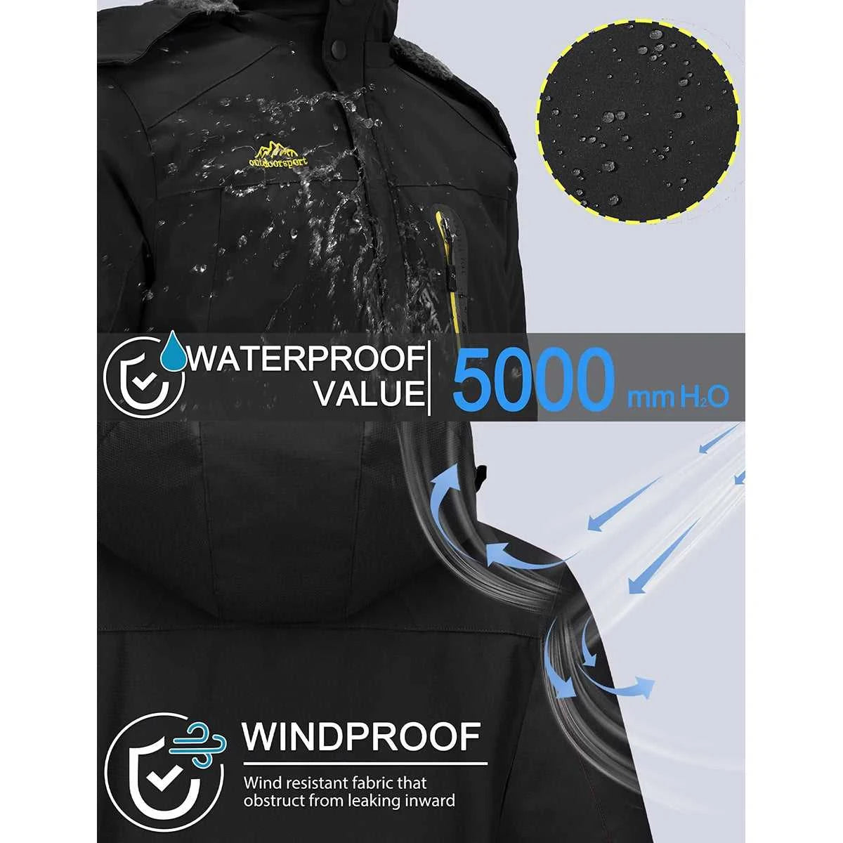 TACVASEN Men's Waterproof Ski Jacket Fleece Lining Warmth Parka Winter Snow Working Outdoors Hooded Coat Rain Shell Windbreaker The jack market .AU The jack market .AU Men Fashion $ 76 14:771#Blue;5:361385#CN 4XL (US L)