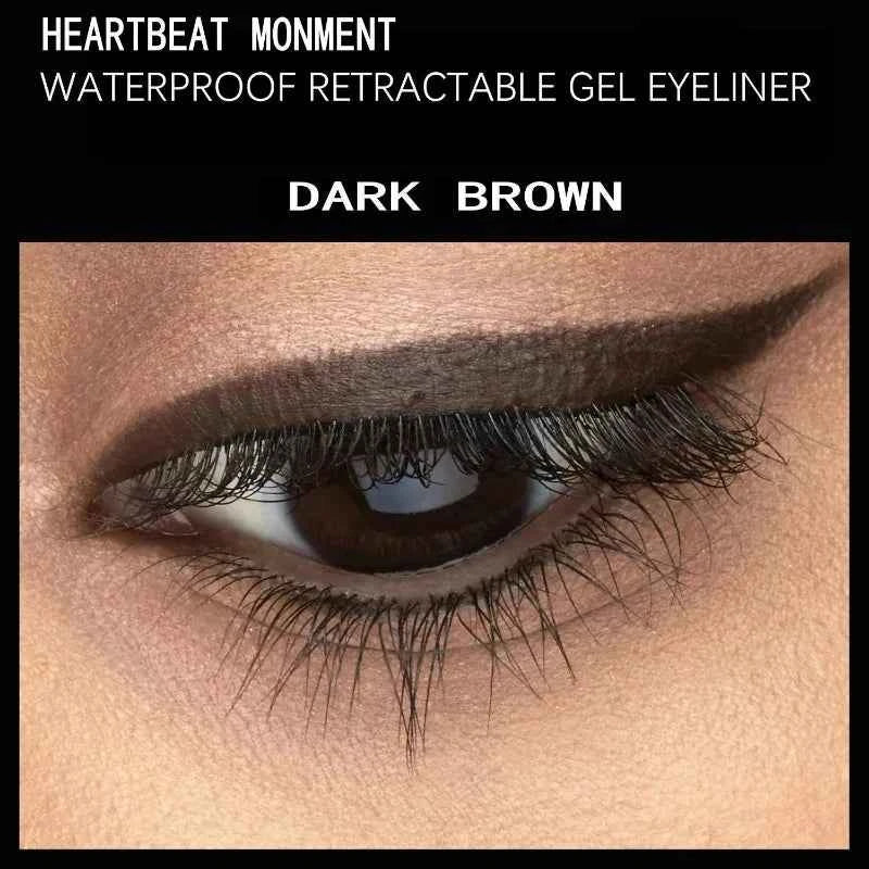Boldly Defined 3pc Waterproof Black Eyeliner Set – Smudge-Proof, Long-Lasting Dark Brown Gel for Effortless Eye Makeup