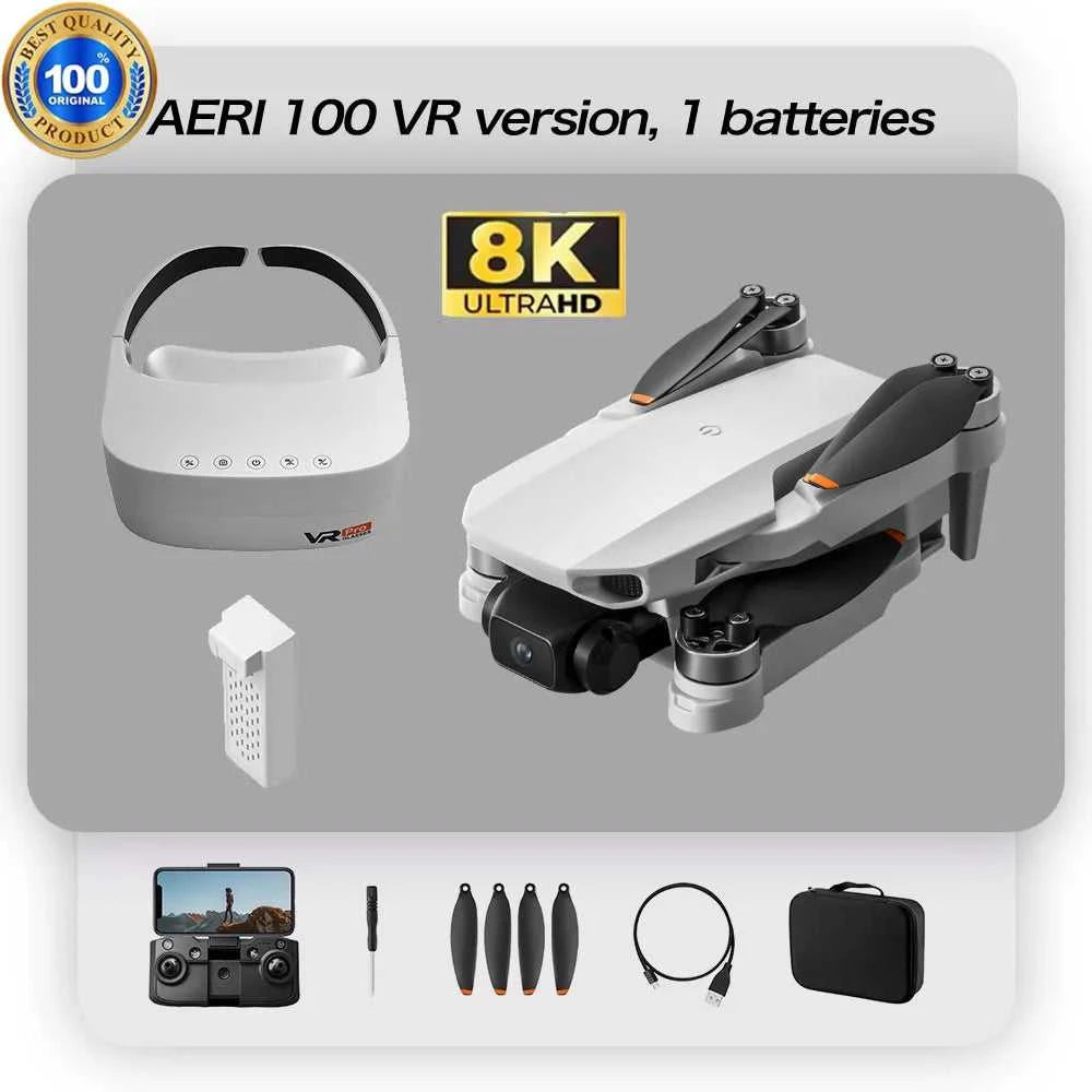 2026 New Aeri 100 VR Drone 8k Profeissional Aerial Hd Dual Camera Intelligent Opstacle Avoidance Brushless Power Foldable Drone The jack market .AU The jack market .AU Drones $ 106 14:193#Grey VR 4K 1B;200000828:201589807#Dual 8K