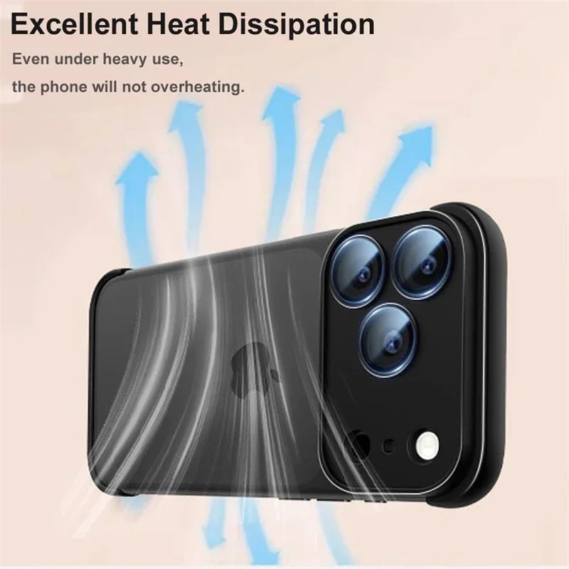 Camera Lens Protector Frameless Corner Case for IPhone 17 Air 14 13 12 15 16 Pro Max Plus IPones Pad Soft Silicone Bumper Cover