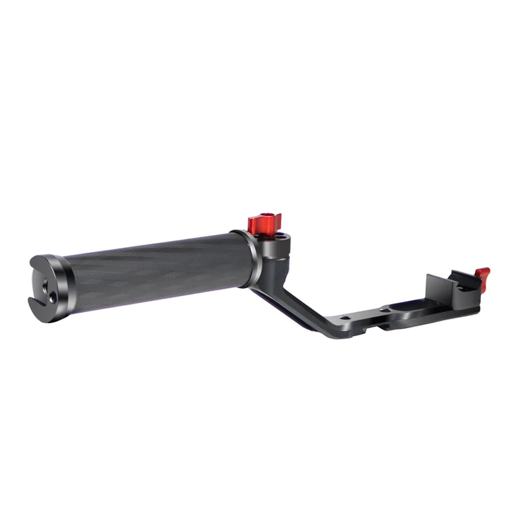 Carbon Fiber L Bracket Handle Grip Foldable Cold Shoe Mount Clamp for DJI Ronin RS3 RS4 Mini RS2 RSC2 Handheld Gimbal Stabilizer