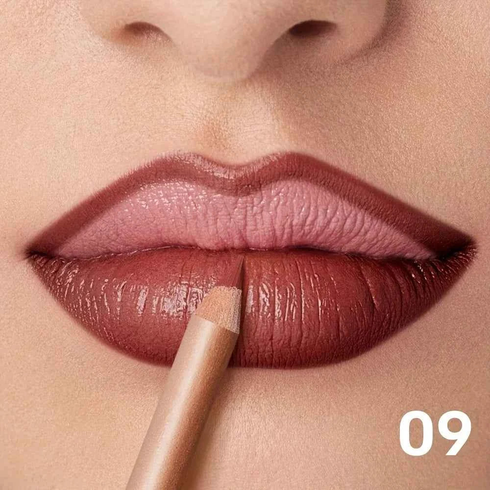 Waterproof Matte Lip Liner, Long Lasting High Pigment Lip Pencil, Smooth Precise Lip Contour for Women