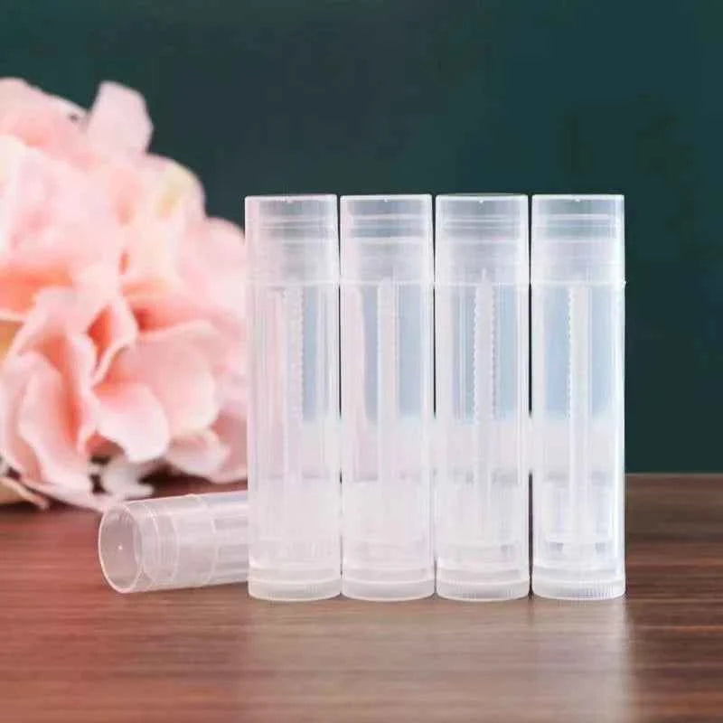 BrightLips 100Pcs 5g Refillable Lipstick Tubes - Travel-Friendly Cosmetic Containers for Lip Balm & Gloss