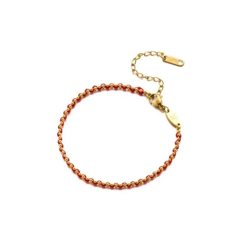 Personality Golden Titanium Steel Red Rope Woven Lucky Beads Bracelet for Woman Couple and Friends Ankle Bracelets Jewelry Gift The jack market .AU The jack market .AU Jewellery & Chains $ 52 200001034:5740#Red string bracelet
