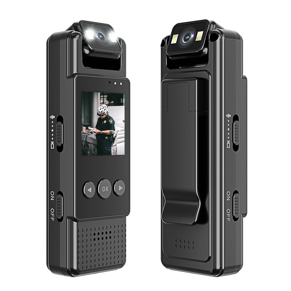 HD Wifi Mini Camera 1080P Portable Digital Video Recorder Body Camera Infrared Night Vision Police Camera with Screen Display