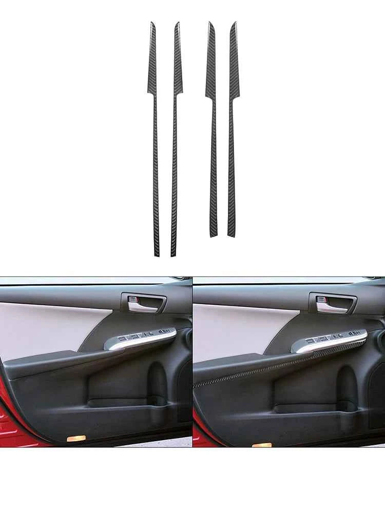 Carbon Fiber Material Black Stickers Cover Trim For Toyota Camry 2012 2013 2014 Car Interior Decorative Accessories