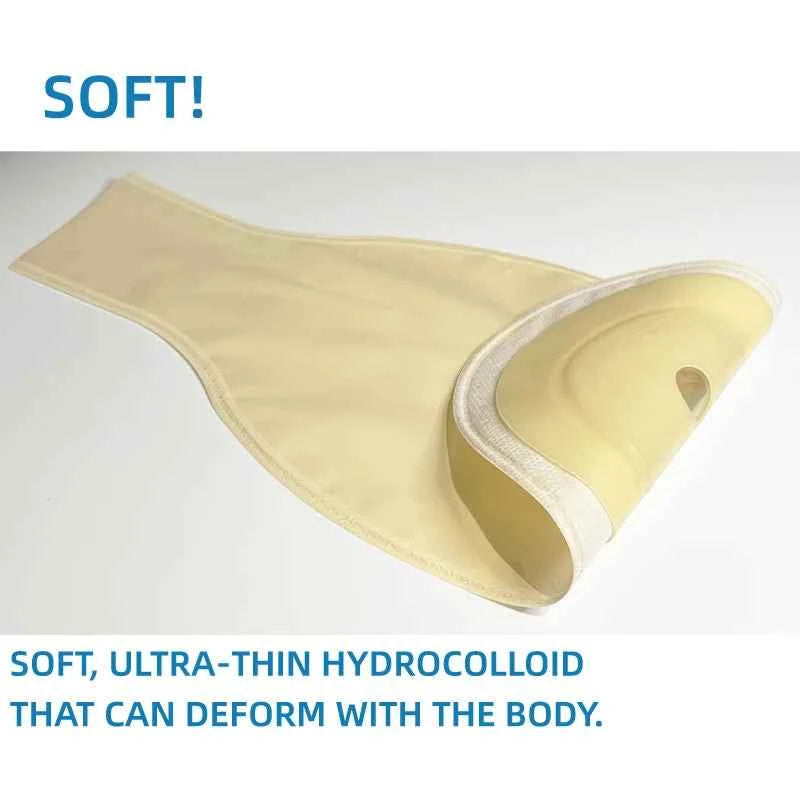 Colostomy Care Pro 30pcs Colostomy Bags for Adults - Cut-to-Fit One-Piece System with Clip Closure, 15-60mm