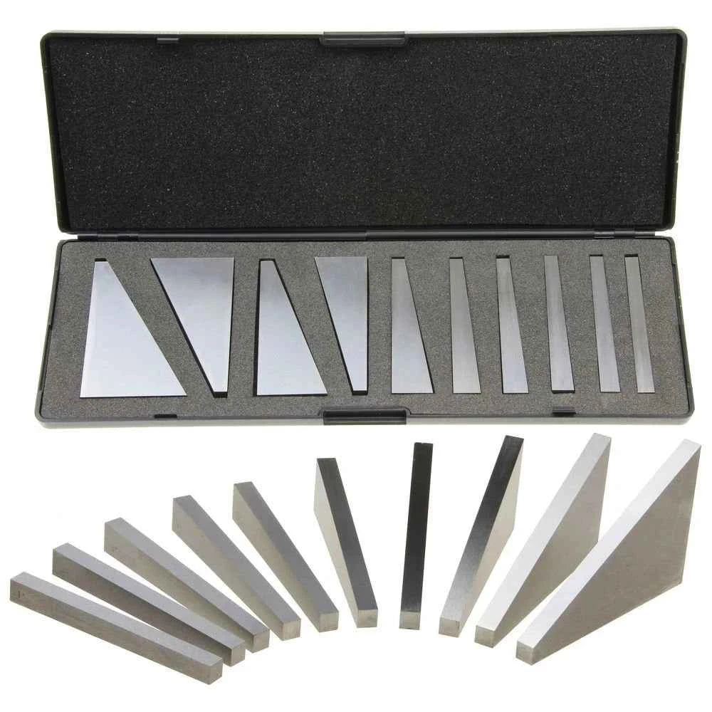 JAVIER Precision Ground Angle Block Set - Durable 2/10/12/17pc Kit with Storage Case for Lathes & Machinist Tools