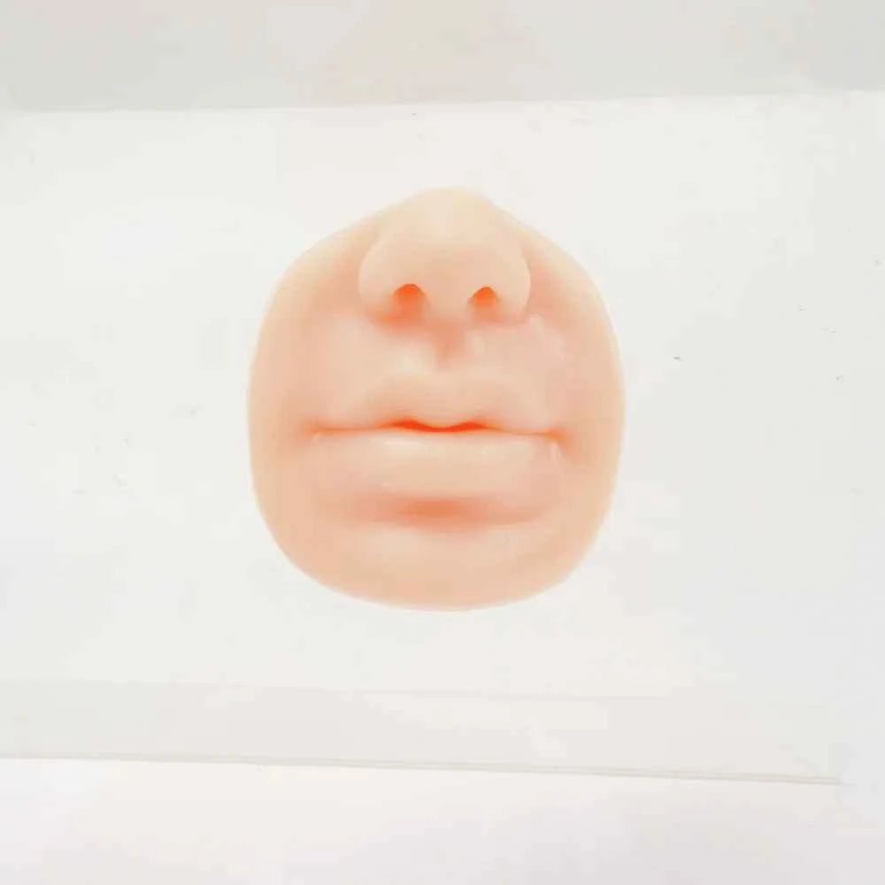 Soft Silicone Simulation Ear Nose Lip Tongue Models 3D Body Piercing Practice Parts for Piercing,Tattooing,Acupuncture Practice