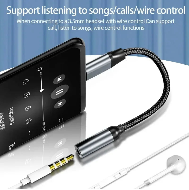 BrandName USB-C to 3.5mm Aux Adapter - Seamless Audio Experience for iPhone 15 Pro, Samsung Galaxy S24/S23