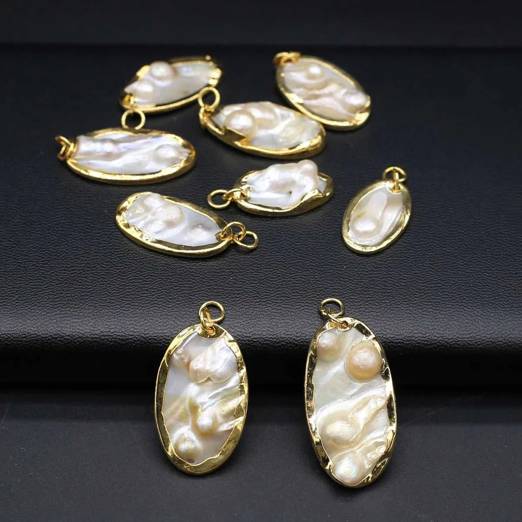 New Fashion Natural Shell Pendant Oval Mother of Pearl Charms Bead for Jewelry Making DIY Necklace Earring Accessories Gift 1pc The jack market .AU The jack market .AU Jewellery & Chains $ 52 200001033:361188#18x22-22x24mm