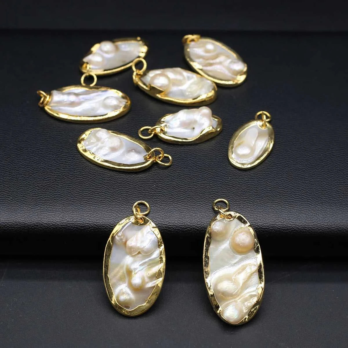 New Fashion Natural Shell Pendant Oval Mother of Pearl Charms Bead for Jewelry Making DIY Necklace Earring Accessories Gift 1pc The jack market .AU The jack market .AU Jewellery & Chains $ 52 200001033:361188#18x22-22x24mm