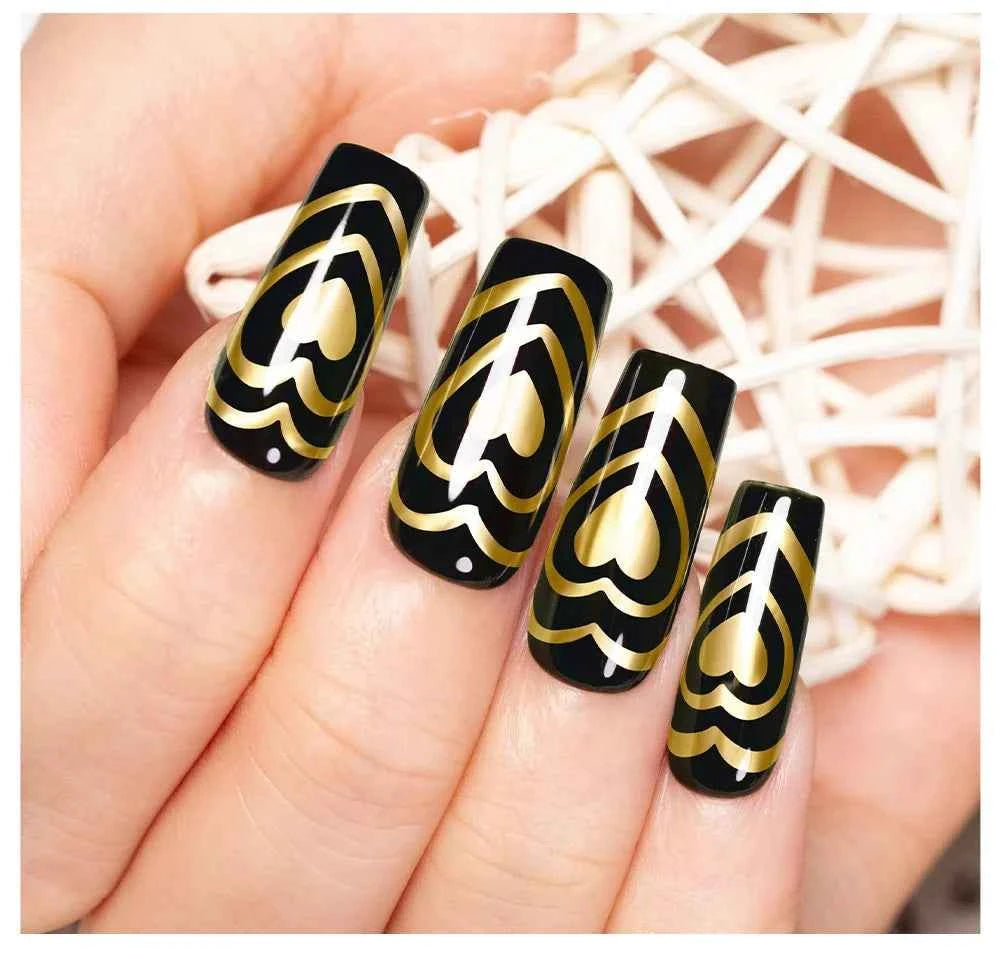 BrandName Chrome Mirror Effect Gel Polish - 5ml Golden Silvery Metallic Liner for Stunning French Nail Art