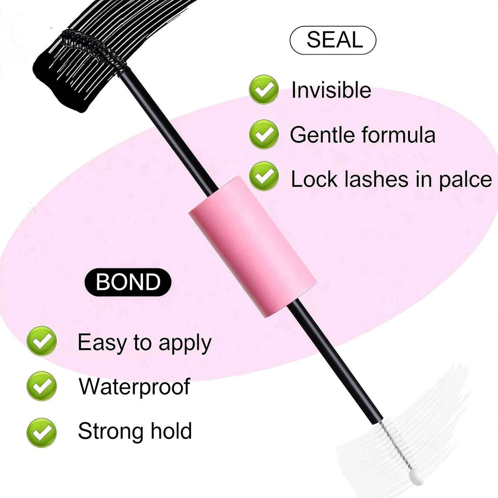 LuxeLash Eyelash Glue Kit - Long-Lasting Bond & Seal + Lash Remover + Precision Tweezers for Flawless Home Application