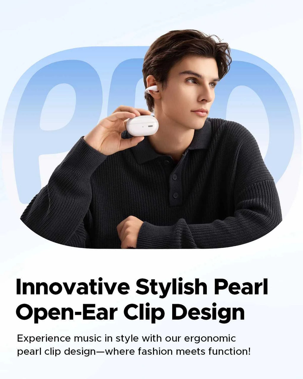 SoundPEATS PearlClip Pro Open Ear Earbuds Wireless Headphones Bluetooth 5.4 Earphones Ultra-Comfort Clip On Ear Buds 24 Hrs Play The jack market .AU The jack market .AU Accessories Electronics $ 102 14:193#Black