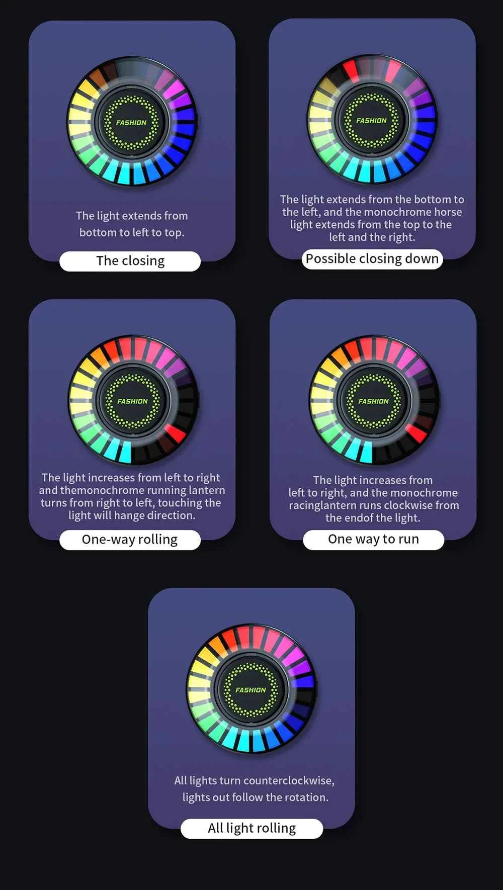 Car Music Rhythm Lamp Air Freshener RGB LED Strip Sound Control Voice Rhythm Atmosphere Light  256 Colors Option App Control