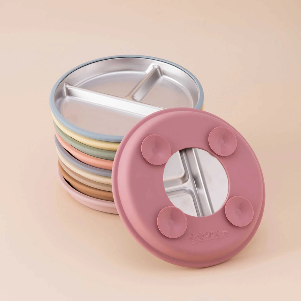 Color Kids 1PCS Stainless Steel Plate Detachable Suction Dishes Baby Feeding Sucker Bowl Food Grade Silicone Food Tray Tableware The jack market .AU The jack market .AU Mum & Kids: Essential Products for Every Family $ 29 14:496#55-sage