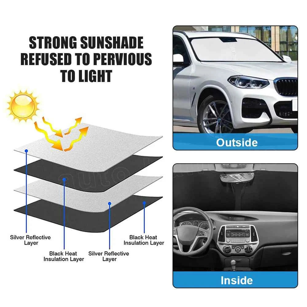 For VW Tiguan Golf Passat Jetta Touareg Car Windshield Sunshade Cover Front Window Sun Shade Visor Auto Interior  UV Protection