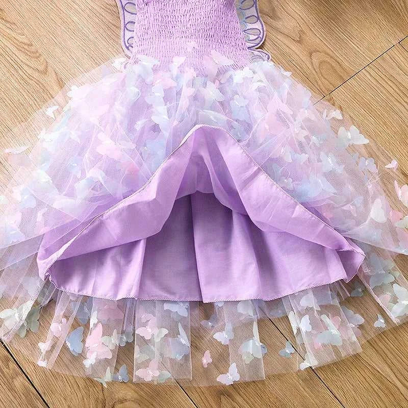 Girls Summer Elegant Dress With Large 3D Butterfly Wings Gauze Princess Dress Bow Kids Sleeveless Birthday Party Evening Dresses The jack market .AU The jack market .AU Mum & Kids: Essential Products for Every Family $ 46 14:496#dress Led lights;200000463:200004192#8T