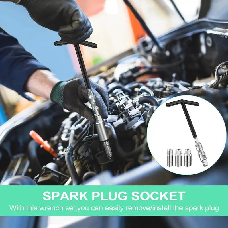 Spark Plug Sleeve T-shape 16/18/21mm  Auto Motorcycle Spark Plug Removal Tools 4PCS Auto Repair Tool Set  Removal Tool