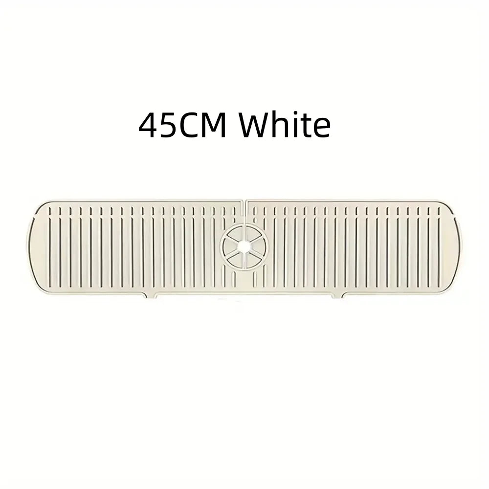 Silicone Drain Mat, Kitchen Faucet Sink Splash Guard, Sink Draining Pad Behind Faucet,For Kitchen & Bathroom Countertop Protect The jack market .AU The jack market .AU Home $ 50 14:29#35CM White