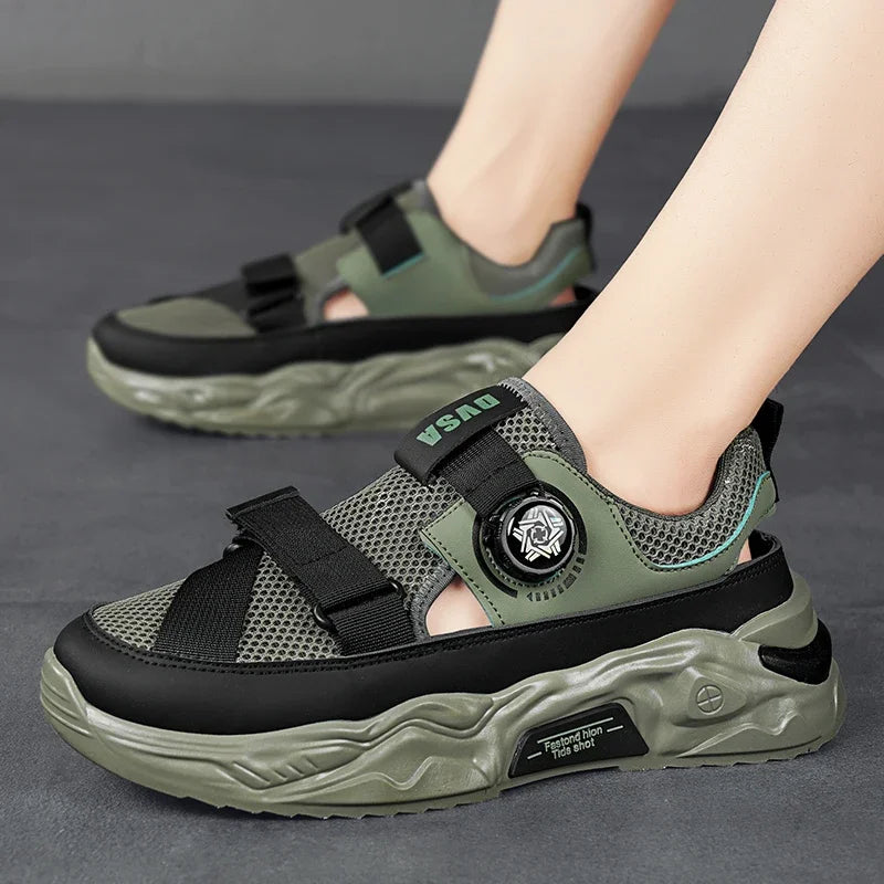 2024 New Summer Breathable Trendy Fashion Casual Anti Slip Soft Sole Sports Leisure Outdoor Beach Sandals for Men