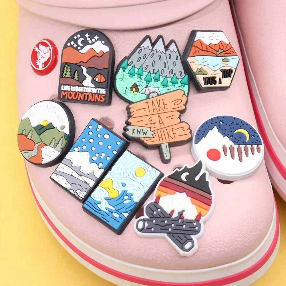 17PCS Life Is Better in The Mountain Go Wild Shoes Charms Accessories Adult Buckle Sandal Decorations DIY kids party gift The jack market .AU The jack market .AU Step Up Your Style: Trendy Shoes for Every Occasion! $ 49 14:6144#17pcs