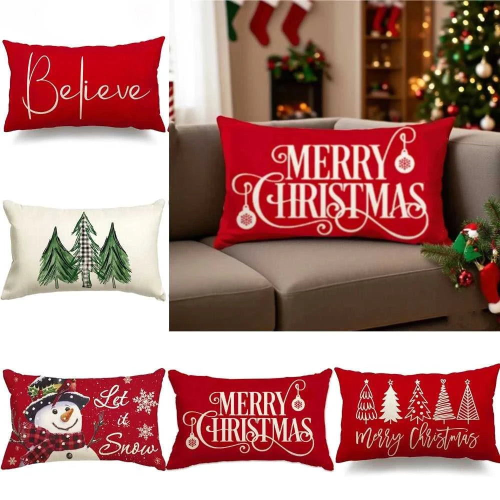 Xmas Tree Pillow Cover 30x50cm Linen Throw Pillowcase Merry Christmas Decorative Snowmen Letter Decor Pillowcase Cushion Cover The jack market .AU The jack market .AU Home $ 22 14:193#merry christmas 1