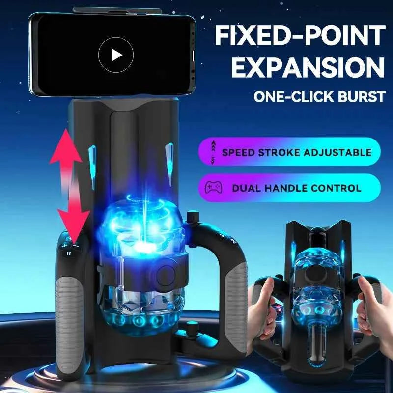 Easylove King Automatic Quickshot Male Masturbator Cup Electric Penis Stroking Telescopic Cock Stroker Auto Pocket Pussy Sleeve