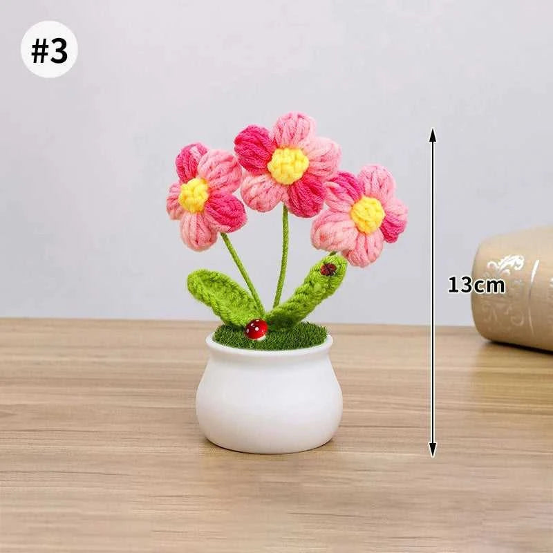 Sunflower Crochet Flower Artificial Hand Woven Flowers Finished Girasol Crochet Plants Wedding Guest Gifts Desktop Decoration The jack market .AU The jack market .AU $ 23 14:200013901#S27