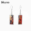 New Hot Painting Poppies Daffodil Tulip Daisy Flowers Art Pattern Square Pendants Glass Cabochon Jewelry Hook Earrings The jack market .AU The jack market .AU Jewellery & Chains $ 47 200001034:361180#1