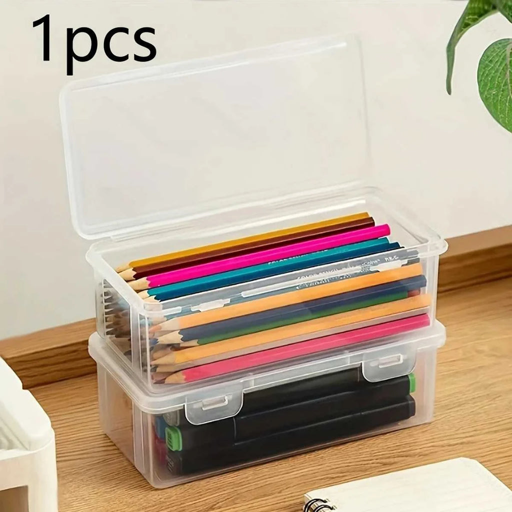 1/5pcs Transparent Plastic Storage Box To Store Small Items Toys Ornaments Jewelry Stickers Cards Organizer With Buckle DIYstuff The jack market .AU The jack market .AU Home $ 22 14:193#1pc